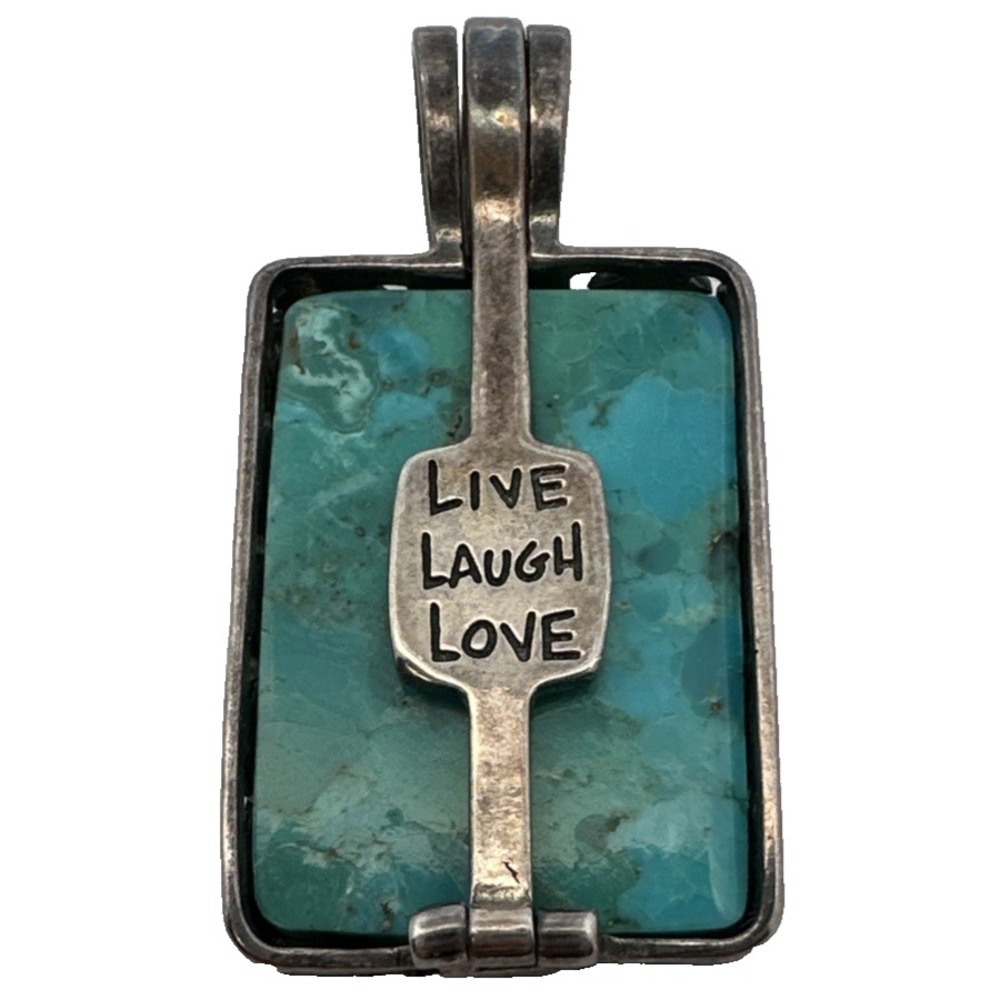 Vintage Silpada 925 Sterling Silver Live Laugh Love Interchangeable Pendant